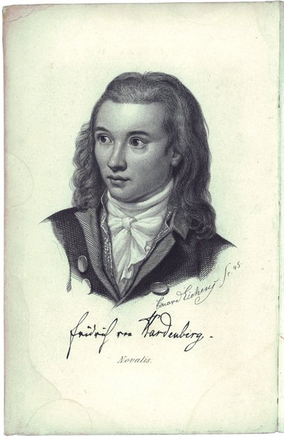 Retrato do poeta Novalis 1772-1801, 1845 de Friedrich Eduard Eichens