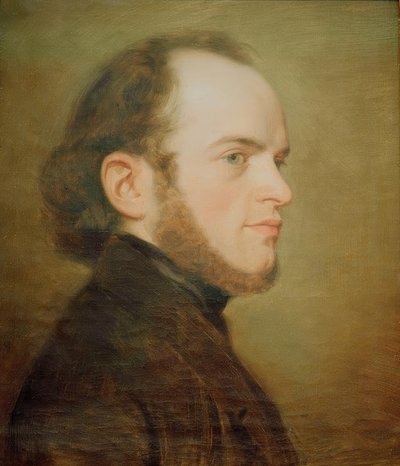 Retrato do jovem Adolph Menzel de Friedrich Eduard Meyerheim