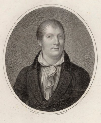 Retrato do violinista e compositor Louis Spohr 1784-1859, 1820. de Friedrich Fleischmann