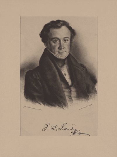 Retrato do Compositor Jan Kalivoda 1801-1866 de Friedrich Gustav Schlick