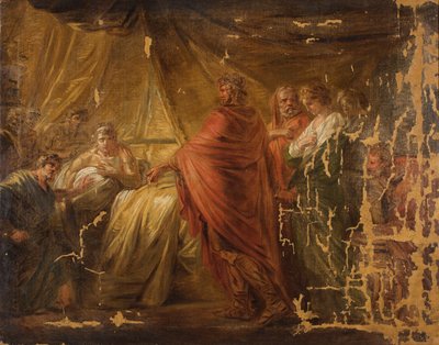 Agamémnon leva Briseida para a tenda de Aquiles de Friedrich Heinrich Fuger