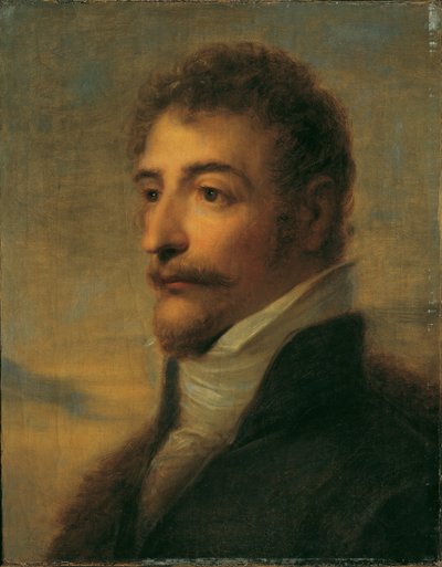 Retrato de meio comprimento de um homem barbudo de Friedrich Heinrich Fuger