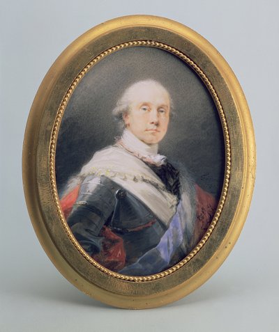 Retrato do príncipe Charles Nicholas Othon de Nassau-Siegen, 1790 (wc e guache sobre marfim) de Friedrich Heinrich Fuger