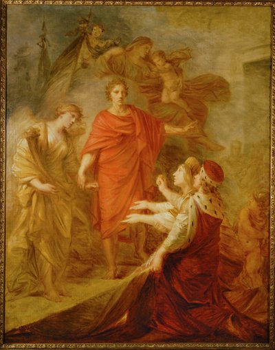Veneza e Dalmácia prestam homenagem ao Imperador Francisco I ... (pintura sobre tela) de Friedrich Heinrich Fuger