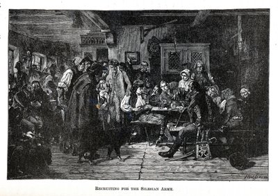Recrutamento para o Exército da Silésia, 1882 de Friedrich Hiddemann