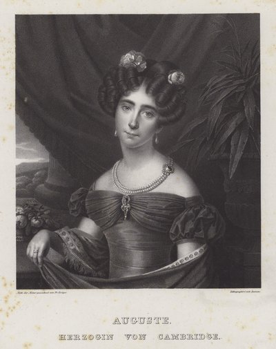 Augusta, Duquesa de Cambridge (Litho) de Friedrich Jentzen
