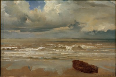 Praia perto de Blankenberge de Friedrich Karl Hausmann
