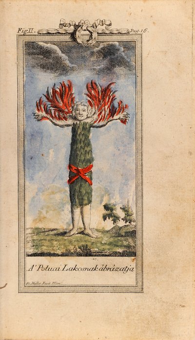 Ilustração em Ludvig Holberg - A jornada de Niels Klim ao mundo subterrâneo de Friedrich Müller