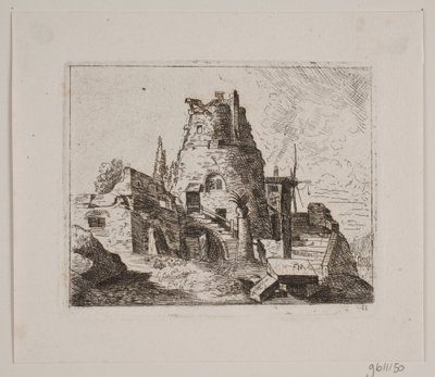 ruína com torre de Friedrich Münter