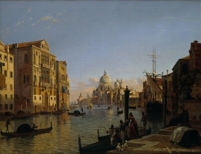 Grande Canal com vista para Santa Maria della Salute Veneza de Friedrich Nerly