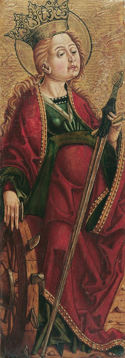 St. Catherine (dentro) e St. Stephen? (fora) de Friedrich Pacher (Umkreis)