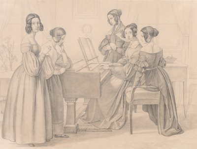 Musicale no Prellers, 1838. de Friedrich Preller