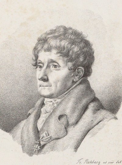 Retrato do compositor Antonio Salieri 1750-1825, 1821. de Friedrich Rehberg