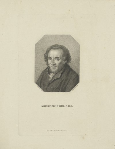 Retrato de Moses Mendelssohn 1729-1786, 1818. de Friedrich Wilhelm Bollinger