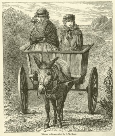 Crianças no Carrinho do Burro (gravação) de Friedrich Wilhelm Keyl