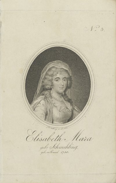 Gertrud Elisabeth Mara, née Schmeling 1749-1833, 1803. de Friedrich Wilhelm Nettling
