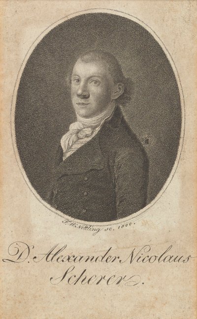 Retrato de Alexander Nicolaus Scherer 1771-1824, 1800. de Friedrich Wilhelm Nettling