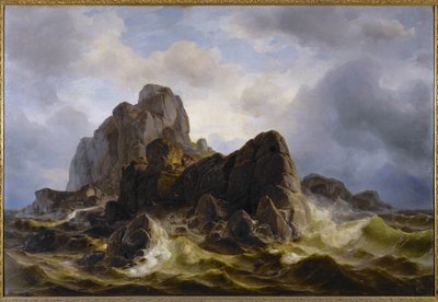 Pedra entre os marinheiros (pintura) de Friedrich the Younger Preller