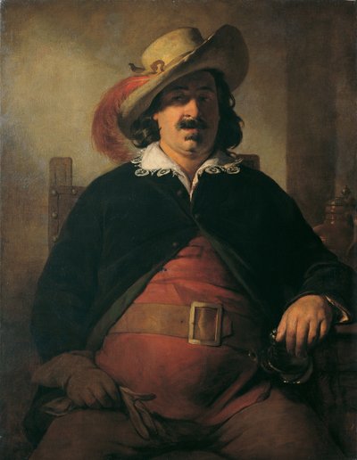 O pintor paisagista Ignaz Raffalt como Falstaff de Friedrich von Amerling