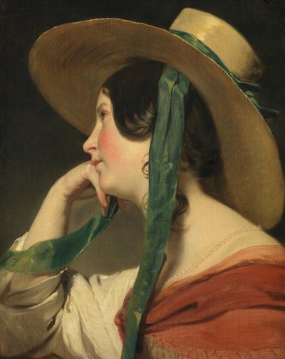 Menina com chapéu de palha de Friedrich von Amerling