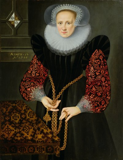 Retrato de Aefge Gijbland, dezessete anos, 1598 de Friesian School