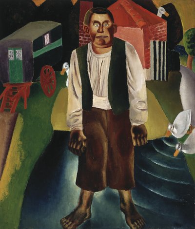 O Idiota junto ao lago, c.1926 (óleo sobre tela) de Frits van den Berghe