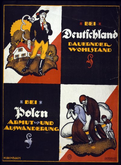 Cartaz alemão Anti-Polaco de Fritz Gottfried Kirchbach