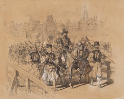 Acolhimento de um príncipe pelo presidente da câmara e pelo regimento cívico de Viena de Fritz L