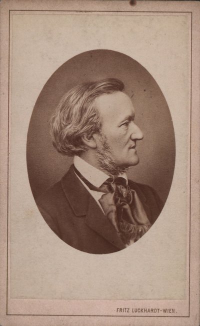 Retrato do compositor Richard Wagner 1813-1883, c. 1875. de Fritz Luckhardt