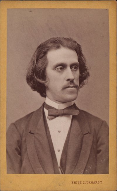 Retrato do compositor Josef Strauss 1827-1870, c. 1868. de Fritz Luckhardt