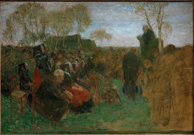 Serviço religioso ao ar livre (estudo) de Fritz Mackensen