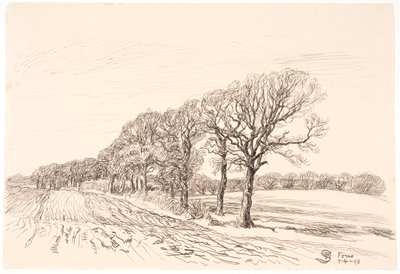 Paisagem com carvalhos. Føns de Fritz Syberg