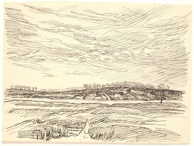 paisagem com campos de Fritz Syberg