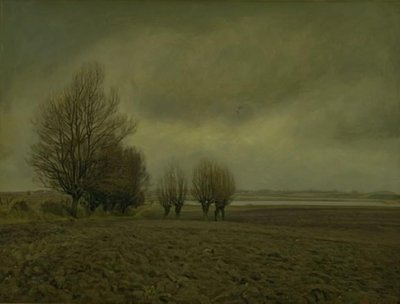 Paisagem de inverno perto da praia de Taarby em Funen de Fritz Syberg