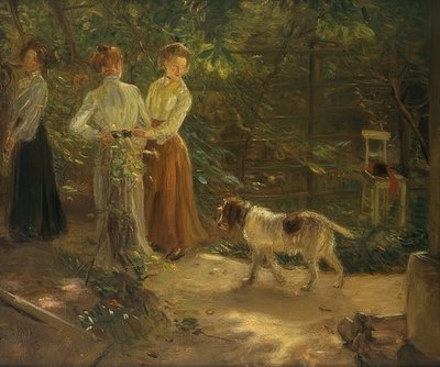 O caminho do jardim. 1903 de Fritz von Uhde