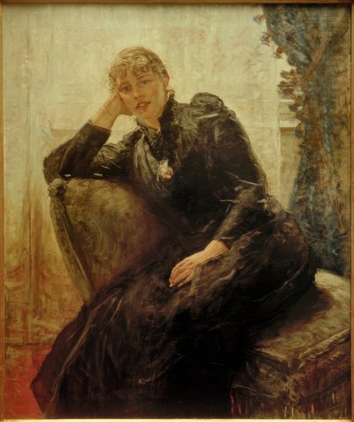 F. von Uhde, Retrato de uma senhora (Retrato Therese Karl) de Fritz von Uhde