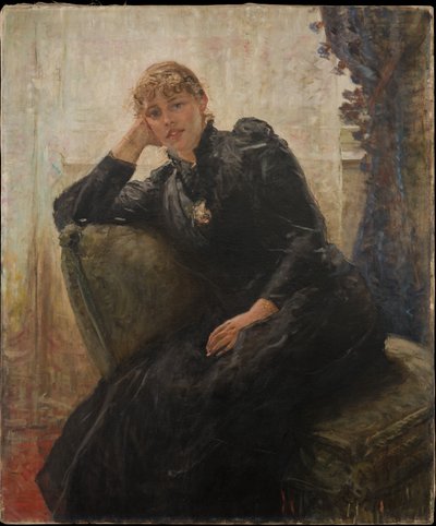 Retrato de uma Senhora (Retrato de Therese Karl) de Fritz von Uhde