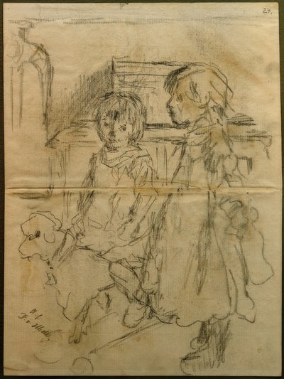 Trabalho preliminar sobre "Kinderstube" de Fritz von Uhde