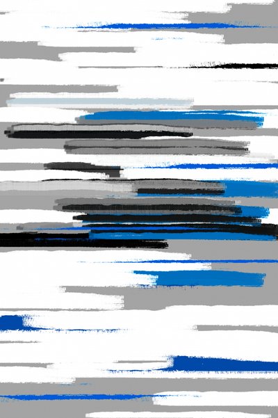 Traços abstratos em azul e cinzento de Fun Qui