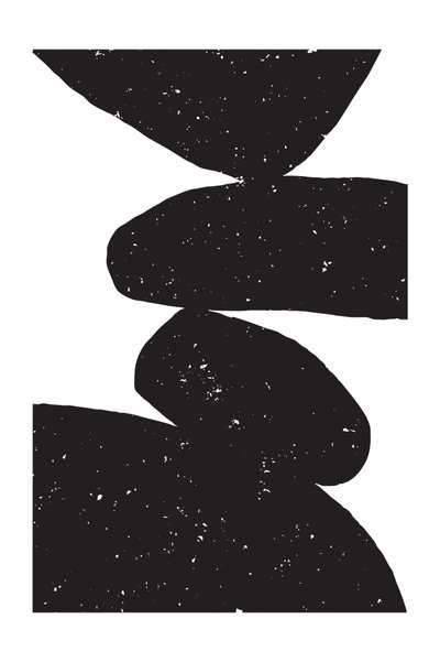Pedras abstratas equilibradas de Fun Qui