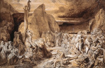 O Estudo da Serpente de Bronze, 1839. de Fyodor Antonovich Bruni