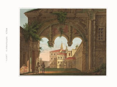 Vista das Câmaras Patriarcais. Das Antiguidades do Estado Russo, 1849-1853. de Fyodor Grigoryevich Solntsev