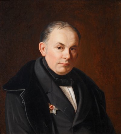 Retrato do poeta Vasily Zhukovsky 1783-1852, 1854 de Fyodor Ivanovich Igin