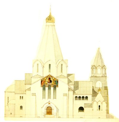 Design para a igreja de Balakovo de Fyodor Shekhtel