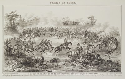 A Batalha de Chang-Kia-Onang, antes de Tong-Cheou, 18 de setembro de 1860, da Guerra na China, 1862 de G.C. de Fortavion