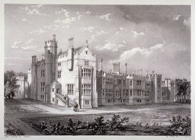 Vista do Palácio de Lambeth, Londres, c1830 de GF Bragg
