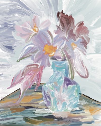 Natureza morta floral abstrata de GIovanna Gil Alves