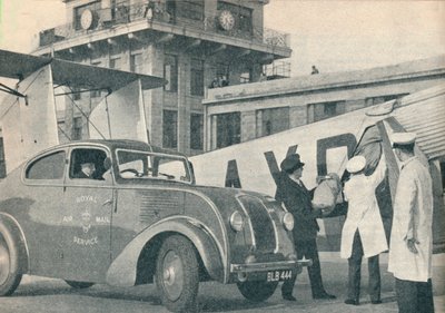 Carregando e-mails a bordo de um navio da Imperial Airways no aeroporto de Croydon, c1936 c1937 de GPO