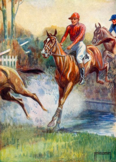 Ilustração para Black Beauty (cor litho) de G.P. Micklewright