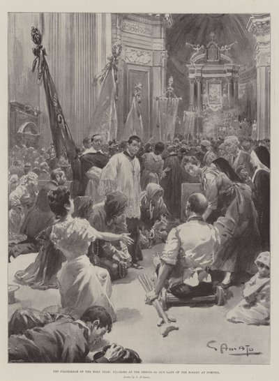 Peregrinação do Ano Santo, Peregrinos no Santuário de Nossa Senhora do Rosário em Pompéia de G.S. Amato